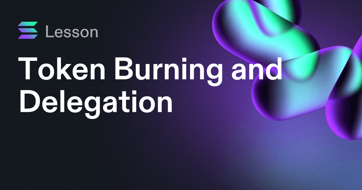 Token Burning and Delegation